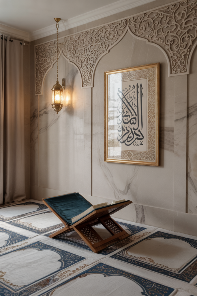 elegant prayer room wall with framed isl 7LOtAp6 SRCZEAwHl 0ojA U VkuT1LRYGjEdFcMw8Xhg 3